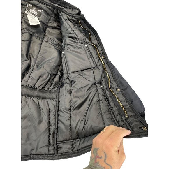 RefrigiWear Mens S/P Insulated Jacket Black Quilted Nylon SKU 9308 - Picture 13 of 14